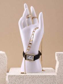 قطعة واحدة نموذج جسم إنساني سوار، قفاز، خاتم، حامل مجوهرات سوار، مناسب لتخزين مستحضرات التجميل والمكاتب والاكسسوارات للنساء، منظم تخزين للسفر والهدايا عودة للمدرسة - متعدد الألوان - مشاهدة 15