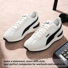 Puma 彪马 R78 尼龙复古轻便舒适休闲运动鞋，低帮系带，399250 - 米白色-黑色 - 查看 5
