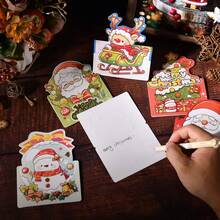 Christmas Cards Set, 5 Merry Christmas Greeting Cards With Envelopes 5 Assorted Designs Folding Holiday Gift Cards For Christmas New Year Adults Kids Gift Cards.