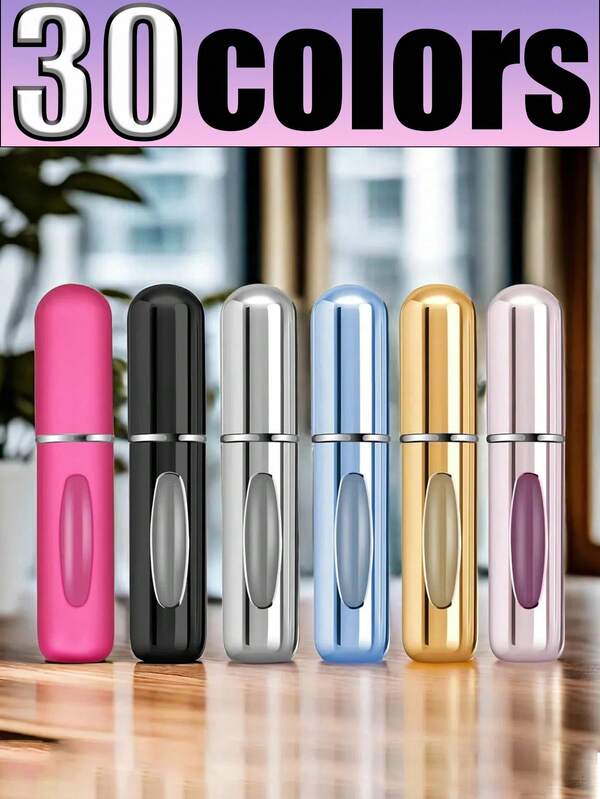 10/5 piezas Atomizador recargable de perfume de viaje de 5ml, botella recargable de perfume, perfume recargable de viaje, botella de perfume mini, botella recargable de perfume de llenado inferior, dispensador de atomizador, recipiente líquido vacío, artículos esenciales de viaje, múltiples colores, 1 pieza/3/4 piezas, atomizador, dispensador, recipiente líquido mini portátil vacío, organizador de viaje para playa, Navidad, decoraciones navideñas, regalos de Navidad