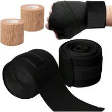 NIAWEA 2 Piezas Vendas para Box (5 Metros) Y 2 Roll Vendaje Deportivo (5cmx4.5m),Vendas Elásticas de Boxeo,Protección de Muñecas y Nudillos para Estiramiento,Deportes,Fitness,Artes Marciales Mixtas - Negro - Ver 13