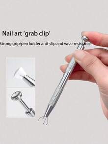 100pcs Mini Sponge Blocks With 4-Claw Tweezer, Nail Art Gradient Color Sponge, Gradient Nail Polish Tools