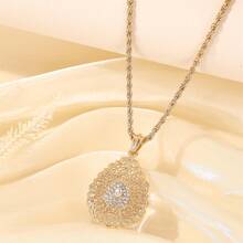 三件套女士时尚首饰套装：项链、耳环、手链，中东复古镂空设计，适合新娘、婚礼、派对、节日活动、女士节日礼物、日常佩戴及情人节配饰 - 彩色 - 查看 10