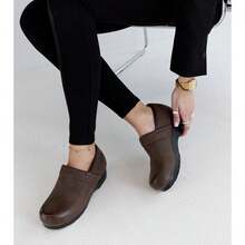 Brown Platform Derby Shoes Oxfords Shoes - Brown - View 2