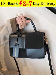 New Stylish Simple Plaid Patchwork Handbag Tote Shoulder Crossbody Bag For Women,Fall Winter Crossbody Bag Small Vintage Plaid Pattern Purse With Top Handle & Adjustable Strap, Mini Phone Bag For Essentials, Black And Brown Tartan Handbag,[US Local Warehouse] Secret Santa Gifts For Women,Travel Essentials,School Supplies,The Best Gift Choice, Birthday Gift, Valentine's Day - Multicolor - View 14