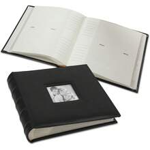 2 cubiertas de álbum de fotos, encuadernadas y cosidas a mano. Puede contener 400 fotos (200 por álbum). Tapa dura negra - 1 - Ver 8