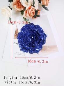 1 miếng vải thêu thủ công nhiều màu 6 lớp pha lê nổi 3D đính hạt, thích hợp làm phụ kiện quần áo, trang phục tự làm, trang trí váy cưới - Nhiều màu - Xem 3