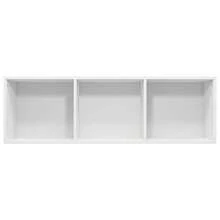 Librería/Mueble TV Larryhot Blanco 36x30x114 cm Madera industrial, resistente y duradera, fácil de montar, estilo decorativo, adecuado para guardar adornos, figuras, libros, pequeños objetos, etc. - Blanco - Ver 9