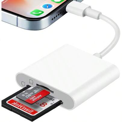 Dual Slot SD And Micro SD Card Reader For IPhone And IPad With Plug And Play Compatibility Ideal For Viewing Trail Camera Footage And Digital Media No App Required Seamless File Access For Outdoor Photography And Video Recording
