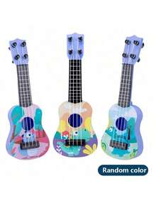 迷你尤克里里吉他玩具，提升技能，古典早教乐器，适合作为男孩、女孩、儿童、幼儿的圣诞礼物 - 彩色 - 查看 4