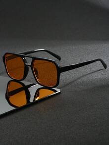 1 par de gafas de moda de verano para hombres con marco de PC personalizado, bisagras de metal, adecuadas para atuendos de moda, decoración de fiestas, viajes al aire libre, vacaciones en la playa