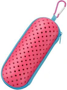 Estuche para Gafas de Natación, Swim Goggle Case For Swimming Goggles, Sunglasses con Cremallera, Liviano y Transpirable, Accesorio de Natación, para Playa y Piscina - Rosa - Ver 2