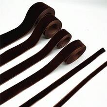 6mm-38mm 5yards Coffee Velvet Ribbon Handmade Wedding Party Decoration Ribbon For Gift Wrapping DIY Hair Bows Sewing Crafts - Coffee Brown - View 3