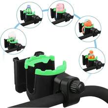 Stroller Cup Holder, Bike Cup Holder, 360 Rotatable Large Caliber Drinks Holder Stroller, Bike, Wheelchair, Walker, Black