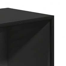 Librería Larryhot negra 65,5x33x107,5 cm de madera industrial, resistente y duradera, fácil de montar, estilo decorativo, adecuadA, Para guardar adornos, figuras, libros, pequeños objetos, etc. - Negro - Ver 7