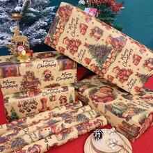 8 Sheets Christmas Gift Wrapping Papers - 50x70cm, Santa Claus / Nutcracker / Time And Space Gate / Gift Bear Pattern, Perfect For Christmas, Birthdays, Holiday Party Decorations, DIY Crafts And Multi-Occasion Gift Wrapping(4/8Sheets) - Multicolor - View 4