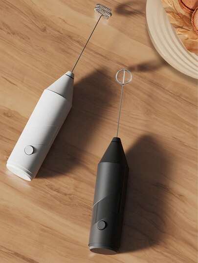 1pc Portable Electric Milk Frother | Mini Milk Foamer, Battery Powered (Batteries Not Included) Coffee Hand Mixer, Different Mixing Heads For Different Scenarios For Better Results. Latte, Cappuccino, Frappuccino, Hot Chocolate Electric Wireless Mixer - Suitable As Christmas Gift