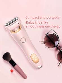 Electric Razors Shaver For Women, 2-IN-1 Women Electric Razor For Leg Arm Face Pubic Area, Cordless Bikini Trimmer Hair Removal For Women With Detachable Head, Painless,Wet & Dry ,Portable Battery-Operated Electric Shaver Epilator & Eyebrow Trimmer For Women - Miniature Facial Hair Removal Device For Face And Body Portable Hair Trimmer Electric Epilator Eyebrow Shaping Tool, Mini Facial Hair Remover, Face Shaver For Women