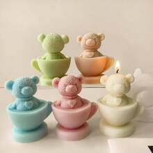 Flower Petal Cylinder Candle Mold - Resin Casting Silicone Molds Home Decor Candle Making Wave Mold