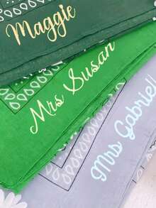 1 Customized Name And Date Women's Scarf, Headscarf, Square Scarf, Personalized Paisley Pattern Square Scarf, Customized Handkerchief, Vintage Square Scarf For Bridesmaids, Party Gifts, Bridesmaid Gifts, Suitable For Weddings, Rock Music Festivals, Parties And Concerts, Suitable For Men And Women.