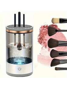1Pc Easy To Clean Electric Makeup Brush Cleaner - Gentle Rotating Technology, USB-Powered, For All Brush Sizes - Multicolor - View 9