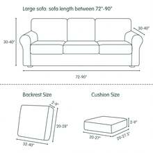 CHUN YI Juego de Fundas de Sofá Elásticas de 7 Piezas, Funda de Sofá de 3 Plazas con Tres Respaldos Separados y Cojines con Bandas Elásticas, Tela Jacquard de Spandex (Tamaño Grande, Gris Claro) -  China - Gris Claro - Ver 5