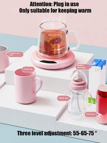 Sottobicchiere riscaldante a temperatura costante, sottopentola intelligente e creativo isolato per la casa, regolazione del riscaldamento a 3 livelli 55-65-75°C, scaldabicchiere da ufficio a temperatura costante, adatto per tutte le tazze, campeggio all'aperto, picnic, cucina, essenziale per autunno/inverno, regolazione della temperatura a 3 livelli 55-65-75°C, avvio intelligente con tocco costante, sottobicchiere riscaldante intelligente per bevande, controllo della temperatura costante, scaldabicchiere intelligente per caffè