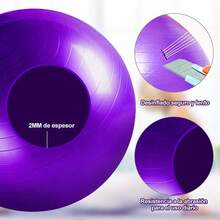 Pelota Fitness De Ejercicio para Yoga Pilates con Bomba para Pilates Yoga Ejercicios Abdominales Y Ejercicios Básicos Fitness Equilibrio Gym - Plateado - Ver 11