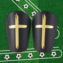 1 Pair Cross Pattern Football Shin Guards, Comfortable Wear - Suitable For Football, Basketball, Baseball And Other Sports - Football Training Equipment