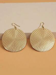 2026 New Retro Round Water Drop Earrings - Gold - View 5