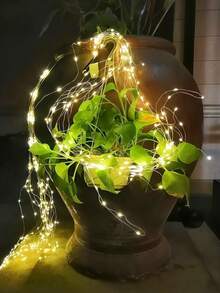 8-Mode Solar Powered Waterfall Lights, Firefly Style Fairy Lights, Outdoor Solar Garden Decor Lights For Patio, Yard, Trees, Fence, Birthday Party, Wedding, Christmas, Christmas Tree - Outdoor Hanging Decorative Lights, Solar String Lights, Garden Lighting, Dreamlike Theme Lighting, Plastic Shell