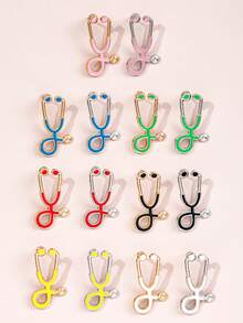 Bộ 14 chiếc ghim cài áo thiết kế ống nghe hoạt hình và nhiều màu sắc, huy hiệu bác sĩ bí ẩn y khoa sáng tạo, phụ kiện trang trí bằng kim loại, phụ kiện văn phòng, áo sơ mi, áo khoác, trang sức, Giáng sinh, Halloween, ghim quần áo, quà tặng giáo viên dễ thương, phụ kiện Halloween, ngày nhà giáo - Nhiều màu - Xem 10