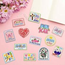 20 Pcs Iron On Patches Clothes Hats - Christian Bible Verse Embroidered Trucker Hat Patches Sew On Applique Jeans Backpack