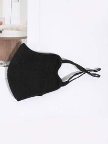 1 szt. Damska, jednokolorowa, pluszowa, ciepła i gruba maska na twarz, odpowiednia na jesień/zimę, podróże, outdoor, jazdę na rowerze, do noszenia na co dzień