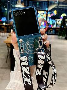 1pc Vintage Camera Strap Crossbody Case Compatible With Samsung Galaxy Z Flip7 Foldable Phone, Blue/Red - Multicolor - View 33