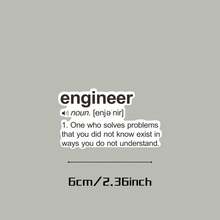 工程师乙烯基贴纸 - 10.41x6.1 厘米自粘贴纸，适用于汽车、卡车、笔记本电脑和窗户 - 耐用乙烯基材料，白色背景黑色文字，汽车乙烯基贴纸，剪贴簿用品，趣味贴纸，笔记本电脑贴纸，Kindle 手机贴纸 - 彩色 - 查看 3