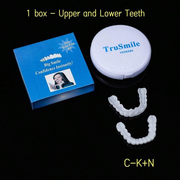 4/6片装，新款牙贴面，佩戴方便，配有便携式收纳盒，适合牙齿有缺陷或牙齿发黄、发黑的朋友，适合作为礼物送给朋友/父母。 - 白色 - 查看 18