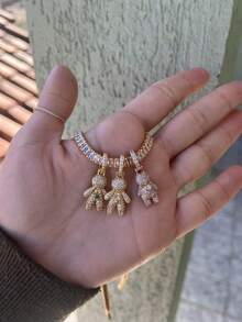 Virginia Gold Plated Studded Son Boy Girl Chain - 3個男孩 - 查看 1