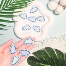 10 Pieces Cloud Iron On Patches, Sew On Tiny Cloud Embroidered Patch Appliques Clothing Dress Jackets Backpacks Pants Caps Decoration
