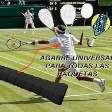 VXMBNB, Overgrip Tenis, Overgrip Padel de 12 Piezas, Absorbente del Sudor y Antideslizante, Apto para Tenis, Cricket y Otras Raquetas. - Negro - Ver 5