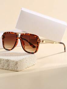 Sporty Outdoor Y2K Retro Driving Travel Beach Unisex Summer Big Frame Fashion Sunglasses, Women's Fashion Sunglasses, Suitable For Office Desk And Home Decor, Eyewear Accessories, Decorative Accessories, Durable Structure, Women's Fashionable Square Sunglasses, Full Frame, Metal Hinges, Suitable For Daily Use, Commuting, Fashion Photography, Holiday Gifts, Daily Eyewear | Minimalist Style | Durable Sunglasses
