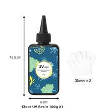 300g Crystal Clear Hard UV Resin With Light, Upgraded Formula, Solar Activated Glue Kit Transparent Ultraviolet Lamp Fast Curing For Jewelry Making Craft Decoration