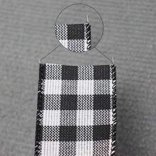 1pc Plaid Burlap Ribbons Wired Edge Tape Christmas Ribbon For Gift Wrapping DIY Hair Bows Christmas Decoration