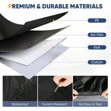 VEKENSEE Cubierta de Coche Impermeable, 530x200x150CM Funda para Coche Exterior Coberturas Completas con Tira Reflectante Cubre Coche Protector de Sol - 1 - Ver 10