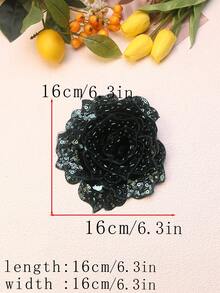 1 miếng vải thêu thủ công nhiều màu 6 lớp pha lê nổi 3D đính hạt, thích hợp làm phụ kiện quần áo, trang phục tự làm, trang trí váy cưới - Nhiều màu - Xem 23