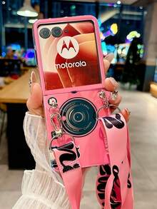 1pc Vintage Camera Strap Crossbody Case Compatible With Samsung Galaxy Z Flip7 Foldable Phone, Blue/Red - Multicolor - View 18