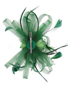 1 Pc Fascinators Hat For Women Tea Party Headband Kentucky Derby Wedding Flower Mesh Hair Clip