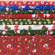 8 Stücke Weihnachts-Baumwollstoff Quadrate Stoffbündel zum Quilten, Nähen und Basteln, verschiedene Weihnachtsmuster Patchwork für DIY Weihnachtsnähen und Weihnachtsgeschenke