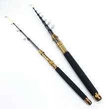 Lerutwis 1.8m-3.6m Sea Fishing Rod, Customizable With Fishing Reel, Alloy Metal Handle With Reel Seat, Carp Multifunctional Retractable Spinning Rod, Portable Short Stroke Fishing Rod - Multicolor - View 8