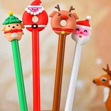 Stylos thématiques de Noël neutres pour étudiants - Fournitures scolaires mignonnes et créatives, cadeaux de fête parfaits